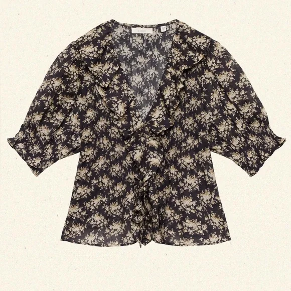 NWOT Doen Henri Noir Rosier Floral Small - Picture 1 of 5